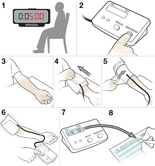 8 pasos para medirse la presión arterial